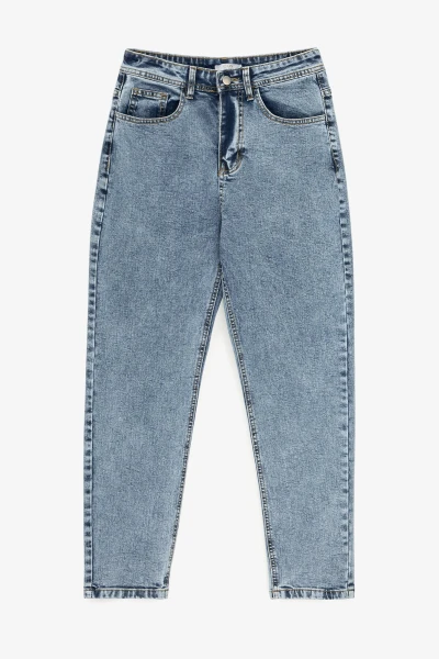 Джинсы Mom Fit женские 130125 40 Синий  Фото №0