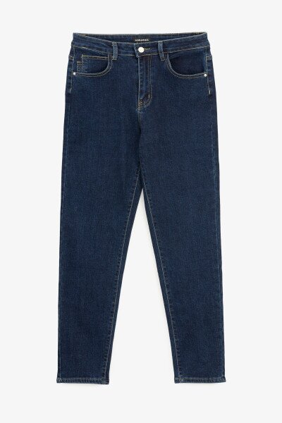 Купить Джинсы Mom Fit женские 1319 25 Синий Артикул: 2000999170591 Фото №6