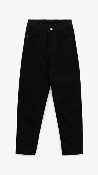 Купити Джинси Mom Fit жіночі 1908 M Чорний Артикул: 2000999193156 Фото №7