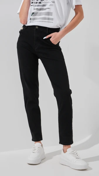 Джинси Mom Fit жіночі 3015 25 Чорний  Фото №1