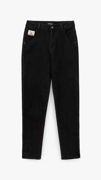 Купить Джинсы Mom Fit женские 3017 25 Черный Артикул: 2000999186509 Фото №7