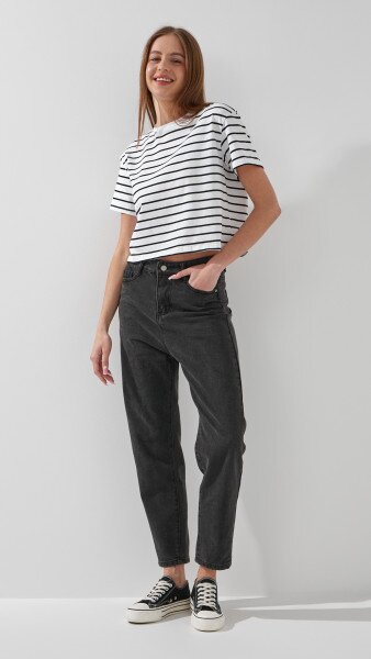 Купити Джинси Mom Fit жіночі  801 S Сірий Артикул: 2000990501813 Фото №3
