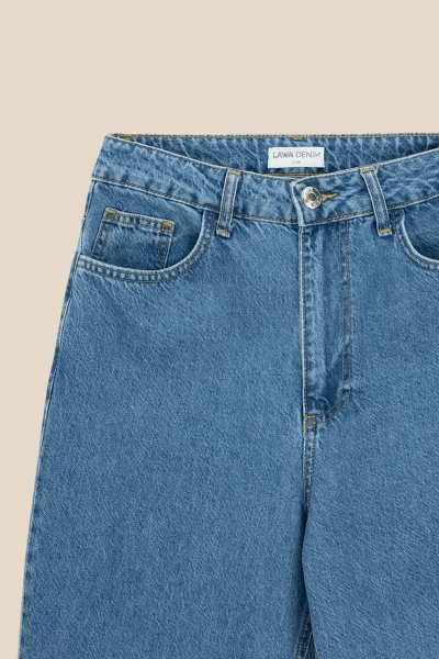 Купить Джинсы Mom Fit женские LAWA WBC02449 40 Голубой Артикул: 2000991030275 Фото №5