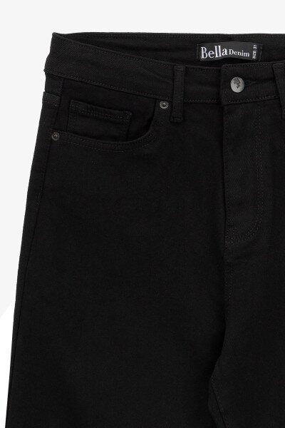 Купить Джинсы Mom Fit женские Zeo Basic 3931 30 Черный Артикул: 2000990955432 Фото №5