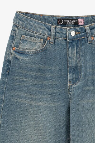 Купить Джинсы Mom Fit женские Zeo Basic 4086 34 Синий Артикул: 2000990956323 Фото №5