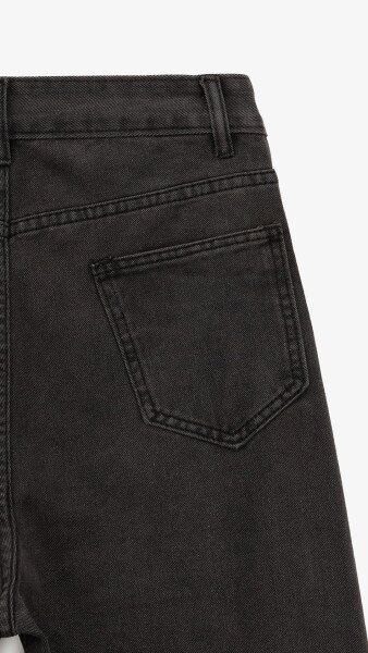 Купить Джинсы однотонные Mom Fit женские 1907 L Серый Артикул: 2000999193095 Фото №10