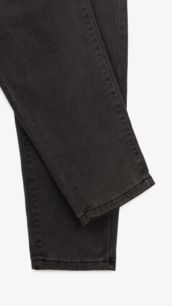 Купить Джинсы однотонные Mom Fit женские 1907 L Серый Артикул: 2000999193095 Фото №9