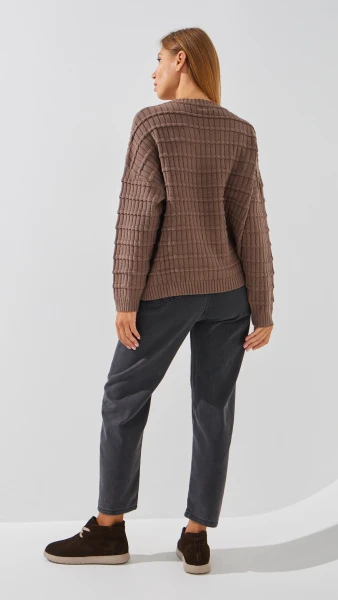 Джинсы однотонные Mom Fit женские 1907 3XL Серый  Фото №4