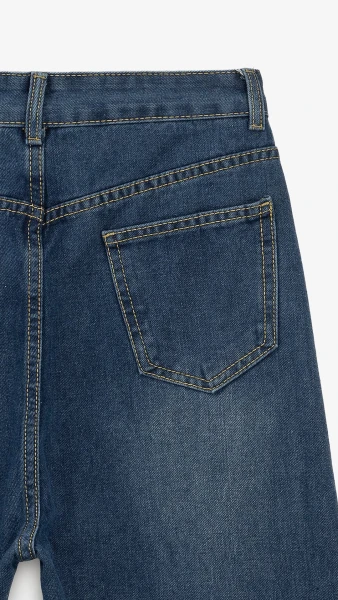 Купити Джинси однотонні Mom Fit жіночі 1908 2XL Синій Артикул: 2000999193248 Фото №10