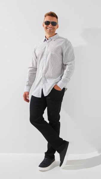 Купить Джинсы Regular Fit мужские 5108-1 30 Черный Артикул: 2000999243424 Фото №1