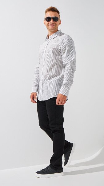 Купить Джинсы Regular Fit мужские 5108-1 30 Черный Артикул: 2000999243424 Фото №3
