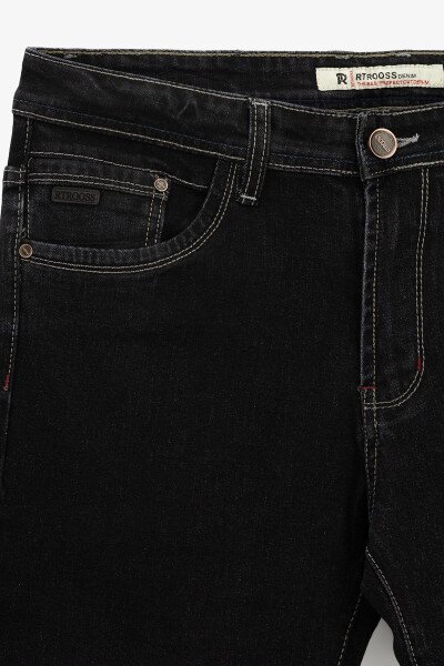 Купить Джинсы Regular Fit мужские 8122 29 Черный Артикул: 2000990951953 Фото №4