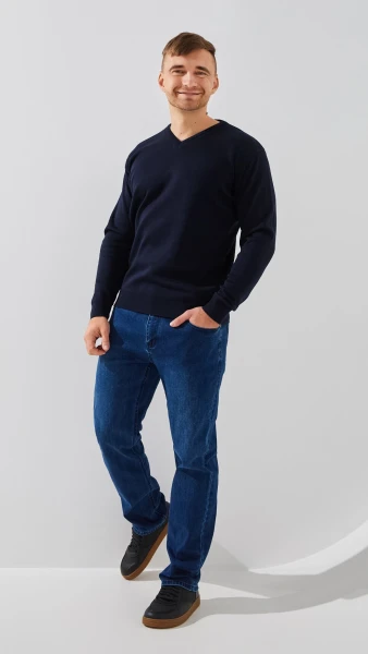 Купити Джинси Regular Fit чоловічі  HB500 31 Темно-синій Артикул: 2000999193736 Фото №2