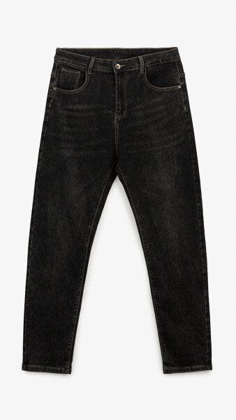Купити Джинси Slim Fit чоловічі 2221 30 Чорний Артикул: 2000999191244 Фото №7