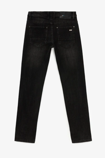 Джинсы Slim Fit мужские W008-5 29 Темно- серый  Фото №6