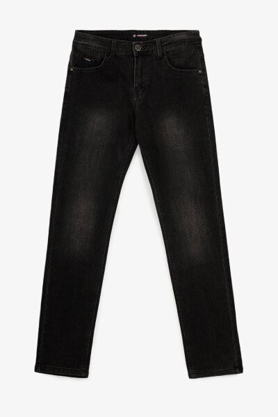 Купить Джинсы Slim Fit мужские W008-5 29 Темно- серый Артикул: 2000991039254 Фото №6