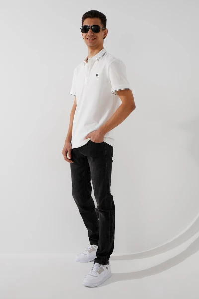 Джинсы Slim Fit мужские W008-5 29 Темно- серый  Фото №1