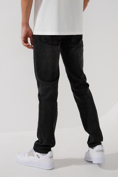 Купить Джинсы Slim Fit мужские W008-5 29 Темно- серый Артикул: 2000991039254 Фото №3