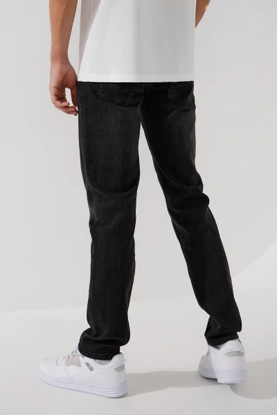 Джинсы Slim Fit мужские W008-5 29 Темно- серый  Фото №2