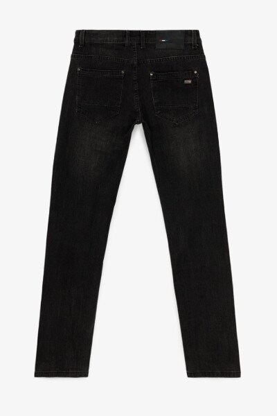 Купить Джинсы Slim Fit мужские W008- 6 29 Темно-серый Артикул: 2000991039339 Фото №8