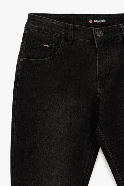 Купить Джинсы Slim Fit мужские W008- 6 29 Темно-серый Артикул: 2000991039339 Фото №11