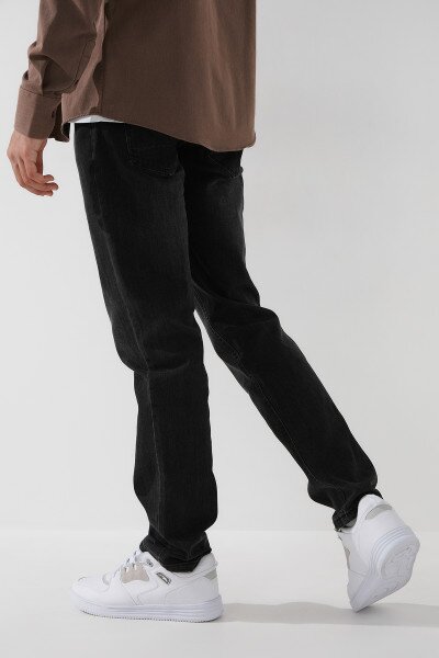 Купить Джинсы Slim Fit мужские W008- 6 29 Темно-серый Артикул: 2000991039339 Фото №5
