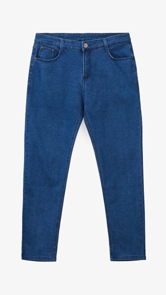 Купить Джинсы Slim Fit однотонные мужские 902 31 Синий Артикул: 2000999453571 Фото №6