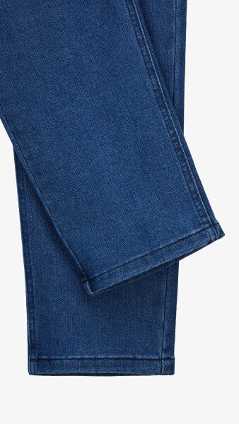 Купить Джинсы Slim Fit однотонные мужские 903 29 Синий Артикул: 2000999453472 Фото №9