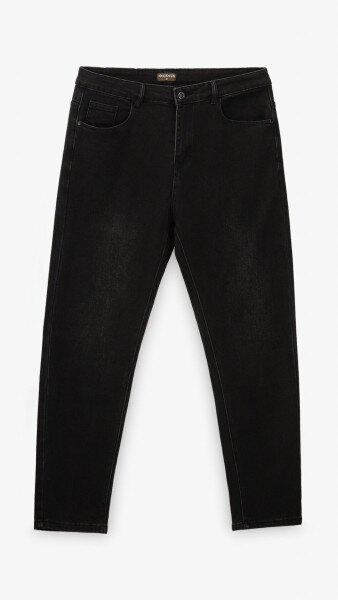 Купить Джинсы Slim Fit однотонные мужские GENUA 2226 32 Черный Артикул: 2000999385650 Фото №6