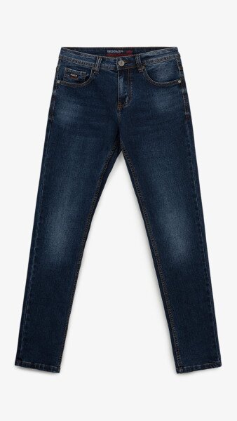 Купить Джинсы Slim Fit однотонные мужские RB0095DT 27 Темно-синий Артикул: 2000999259074 Фото №1