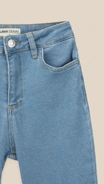 Купити Джинси Slim Fit жіночі LAWA WBC02413 42 Світло-синій Артикул: 2000999394294 Фото №8