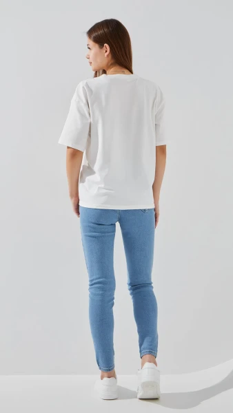 Купити Джинси Slim Fit жіночі LAWA WBC02413 42 Світло-синій Артикул: 2000999394294 Фото №5
