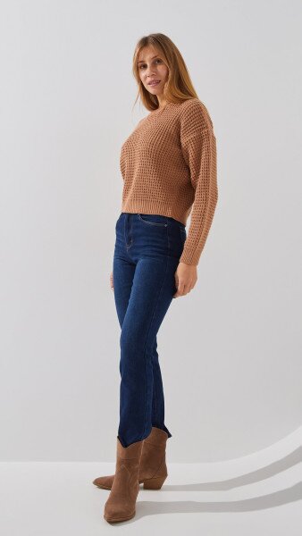 Купити Джинси Slim Fit жіночі Vindasion 4017 25 Синій Артикул: 2000999306082 Фото №3