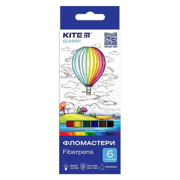 Купить Фломастеры Kite K-446 6 цветов (4063276207043)(SC) Артикул: 4063276207043 Фото №1