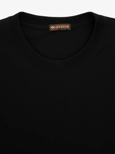 Купить Футболка однотонная мужская GENUA 3025 6XL Черный Артикул: 2000999545535 Фото №2