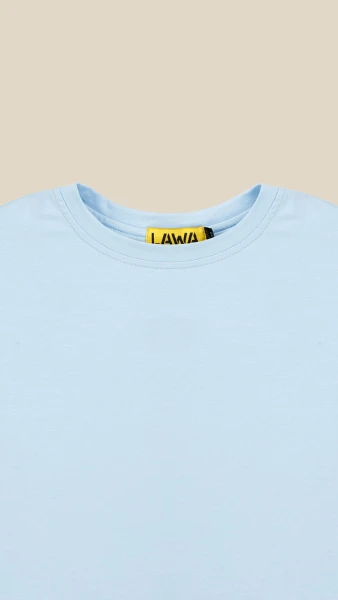 Футболка однотонная для девочки LAWA GBC02337 146 см Голубой  Фото №7