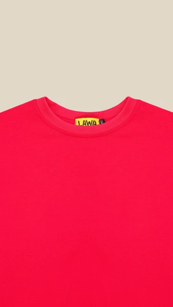 Футболка однотонная для девочки LAWA GBC02337 146 см Малиновый  Фото №6