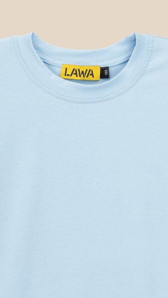 Купить Футболка однотонная для девочки LAWA GBC02341 134 см Голубой Артикул: 2000999183188 Фото №8