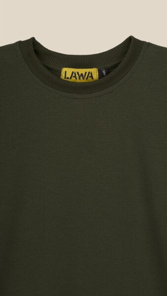 Купить Футболка однотонная для мальчика LAWA BBC02307 134 см Хаки Артикул: 2000999200366 Фото №7