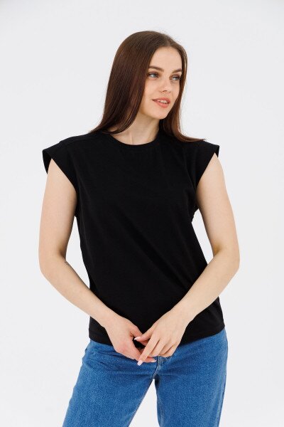 Купить Футболка однотонная женская LAWA WTC02369 XS Черный Артикул: 2000990586513 Фото №1