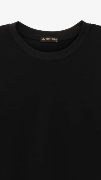 Купить Футболка однотонная женская GENUA G01137-0022 3XL Черный Артикул: 2000999438028 Фото №9