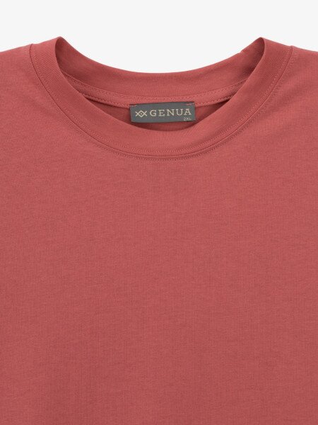 Купить Футболка однотонная женская GENUA GENUA78 2XL Розовый Артикул: 2000999631689 Фото №2