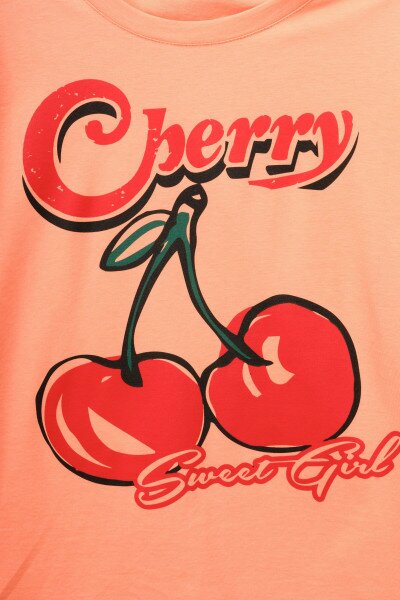 Купити Футболка з принтом жіноча Cherry LAWA P-WB02366 XS Персиковий Артикул: 2000990700520 Фото №8
