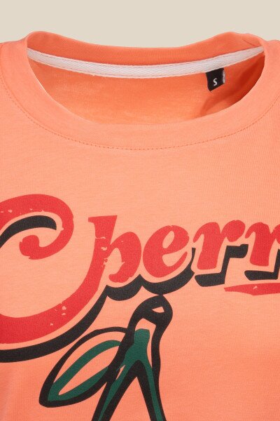 Купити Футболка з принтом жіноча Cherry LAWA P-WB02366 XS Персиковий Артикул: 2000990700520 Фото №7