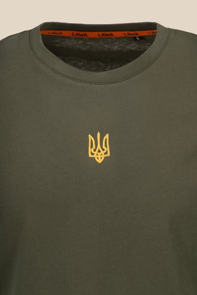 Купити Футболка з принтом чоловіча LAWA E-MB02308 XL Оливковий Артикул: 2000990492159 Фото №7
