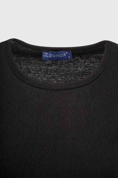 Купить Футболка однотонная женская Poncik 24408-KV One Size Черный (2000990609410A) Артикул: 2000990609410 Фото №7