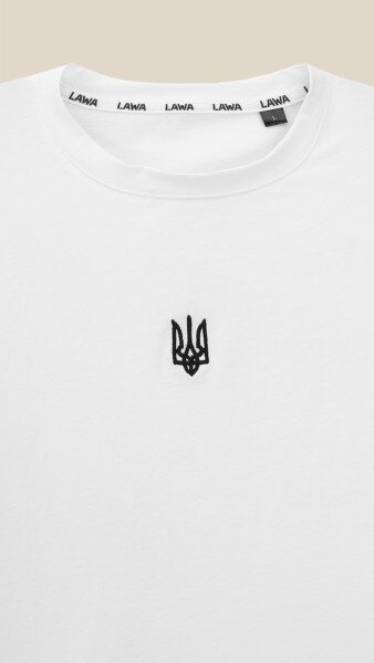Купити Футболка з принтом чоловіча Герб чорний LAWA E-MB02307 S Білий Артикул: 2000990242808 Фото №8