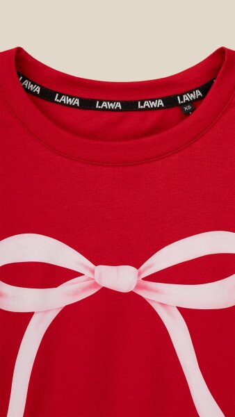 Купить Футболка с принтом женская LAWA P-WB02396 XS Красный Артикул: 2000999189487 Фото №8