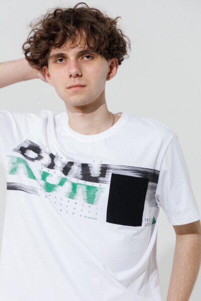 Купити Футболка з принтом чоловіча Tommy life 88200 S Білий (2000990467850S) Артикул: 2000990467850 Фото №3