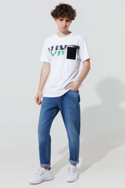 Купити Футболка з принтом чоловіча Tommy life 88200 S Білий (2000990467850S) Артикул: 2000990467850 Фото №2